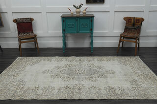 Beige Brown Handmade Anatolian Rug - Thumbnail