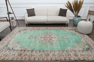 Multicolor Handmade Vintage Rug - Thumbnail