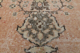 Vintage Orange Brown Anatolian Rug - Thumbnail