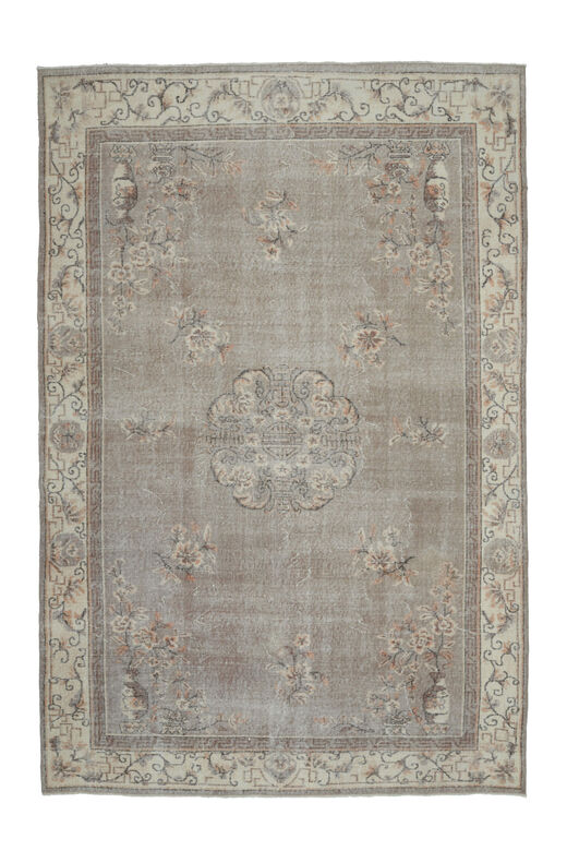 Handmade Vintage Foliate Area Rug