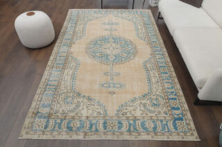 Blue Brown Handmade Rug - Thumbnail