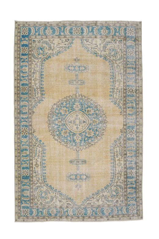 Blue Brown Handmade Rug