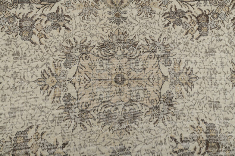 Vintage Floral Area Anatolian Rug