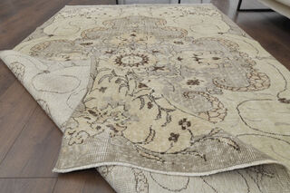 Floral Handmade Area Anatolian Rug - Thumbnail