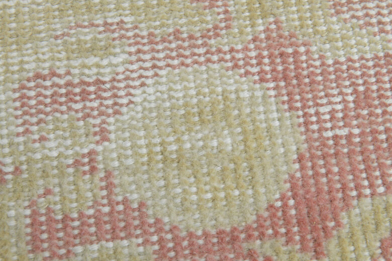 Antique Pink Yellow Area Anatolian Rug