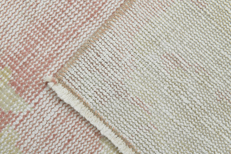 Antique Pink Yellow Area Anatolian Rug