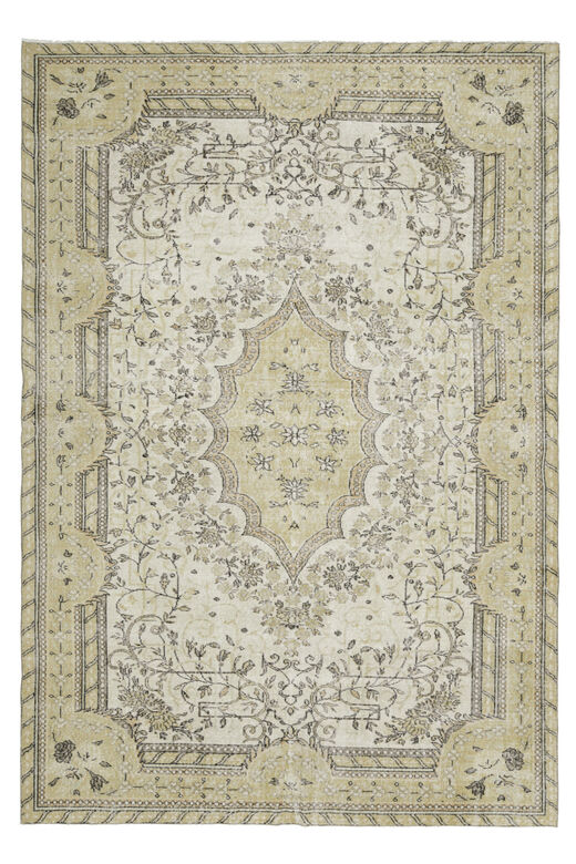 Handmade Beige Turkish Anatolian Rug
