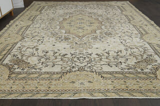Handmade Beige Turkish Anatolian Rug - Thumbnail