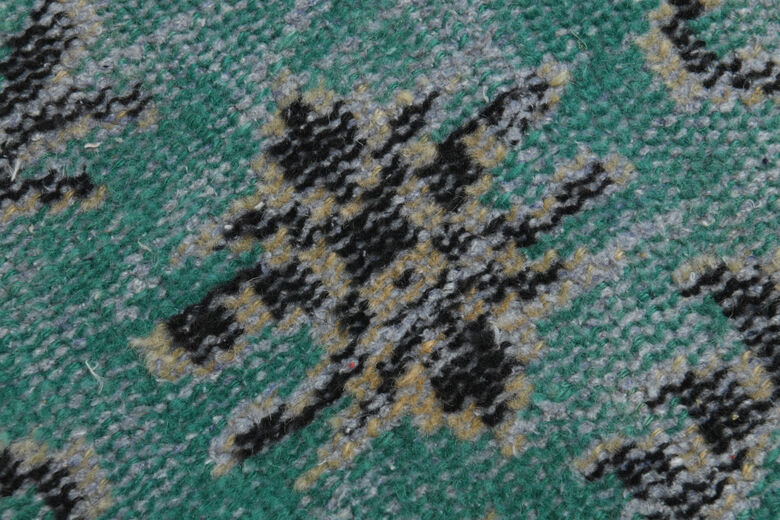 Floral Handmade Green Rug