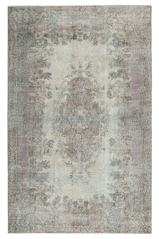 Purple Handmade Vintage Anatolian Rug