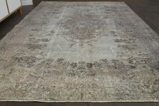 Purple Handmade Vintage Anatolian Rug - Thumbnail