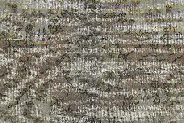 Purple Handmade Vintage Anatolian Rug