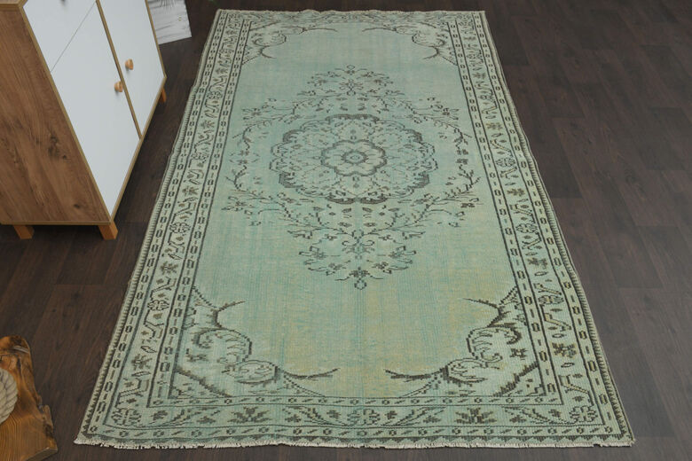 Green Oriental Area Anatolian Rug