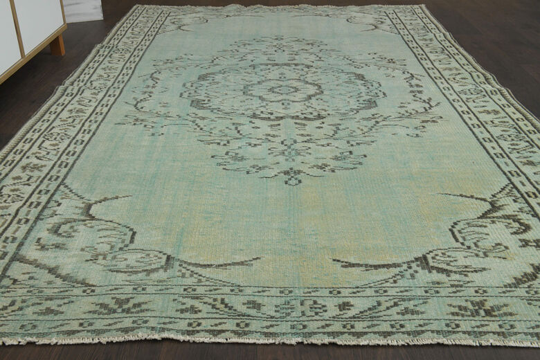 Green Oriental Area Anatolian Rug
