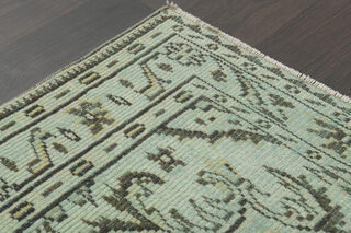 Green Oriental Area Anatolian Rug - Thumbnail