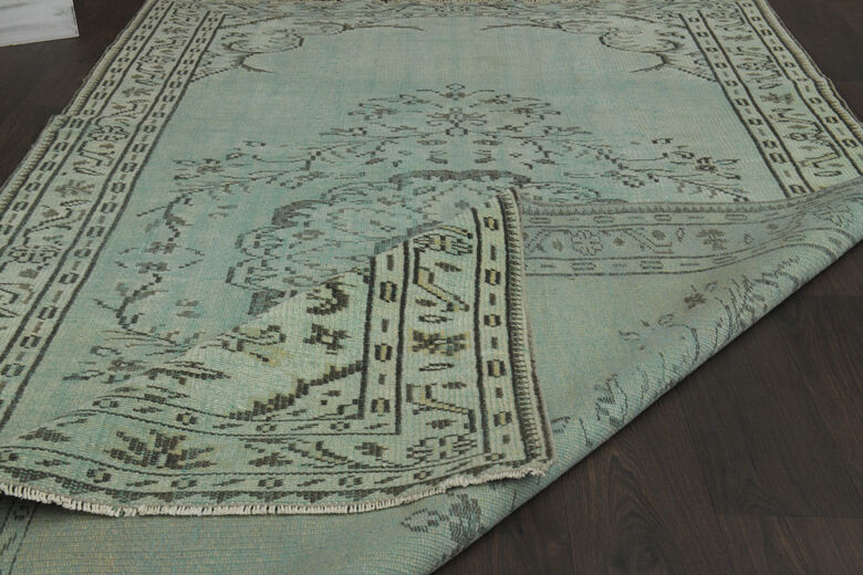 Green Oriental Area Anatolian Rug