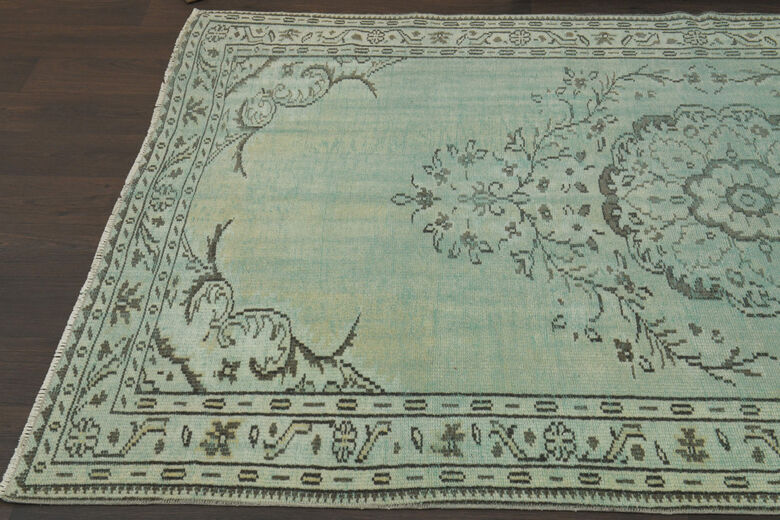 Green Oriental Area Anatolian Rug