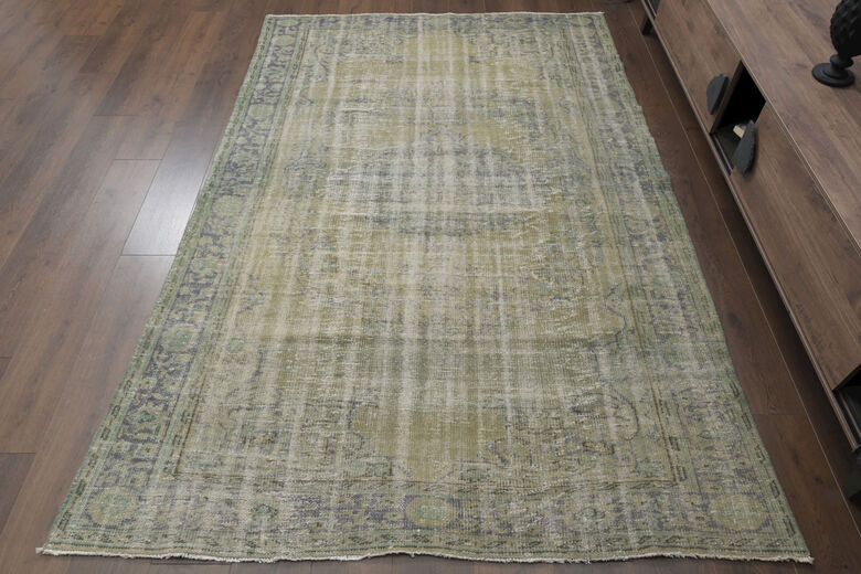 Vintage Distressed Anatolian Area Rug