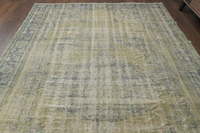 Vintage Distressed Anatolian Area Rug