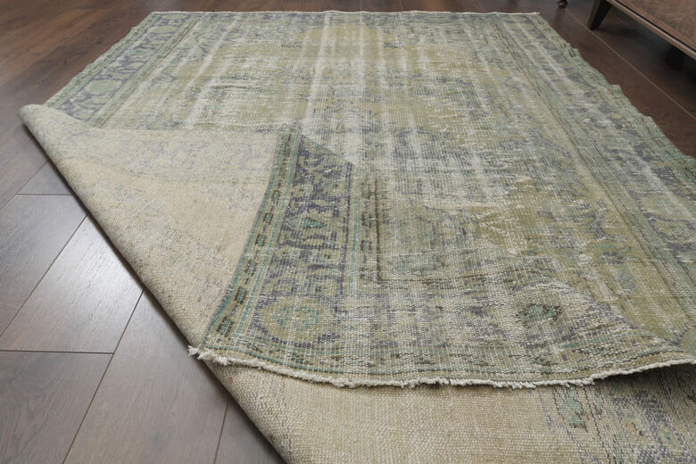 Vintage Distressed Anatolian Area Rug