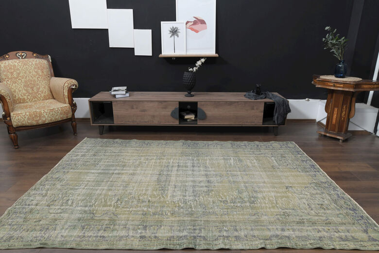 Vintage Distressed Anatolian Area Rug