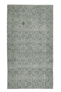 Floral Handmade Vintage Large Rug - Thumbnail