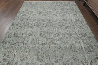 Floral Handmade Vintage Large Rug - Thumbnail