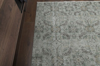 Floral Handmade Vintage Large Rug - Thumbnail