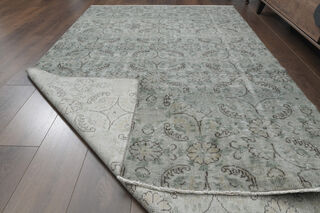 Floral Handmade Vintage Large Rug - Thumbnail