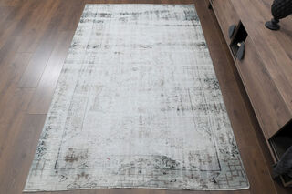 Antique Distressed Area Anatolian Rug - Thumbnail