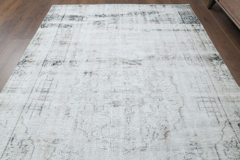 Antique Distressed Area Anatolian Rug