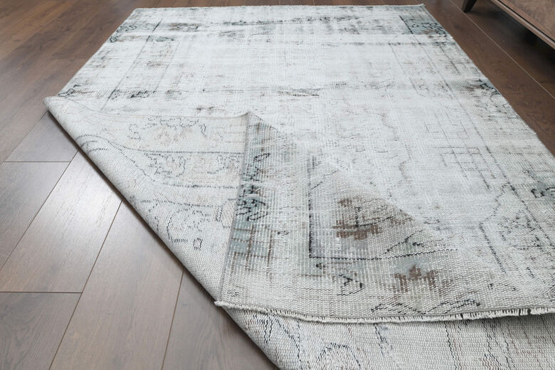 Antique Distressed Area Anatolian Rug