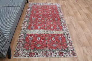 Scarlett Floral Vintage Area Hereke Rug - Thumbnail