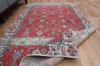 Scarlett Floral Vintage Area Hereke Rug - Thumbnail