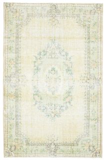Circlet - Moss Green Vintage Oushak Carpet - Thumbnail
