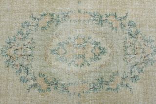 Circlet - Moss Green Vintage Oushak Carpet - Thumbnail