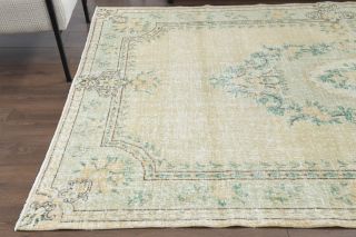 Circlet - Moss Green Vintage Oushak Carpet - Thumbnail