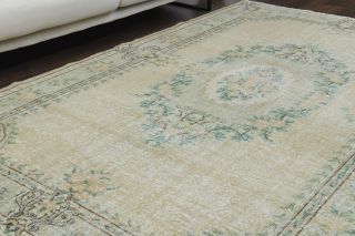 Circlet - Moss Green Vintage Oushak Carpet - Thumbnail