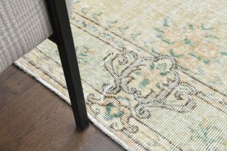Circlet - Moss Green Vintage Oushak Carpet - Thumbnail