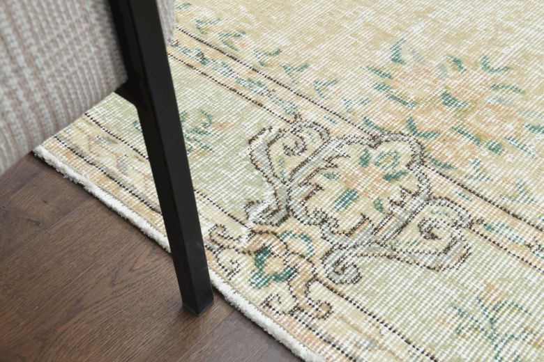Circlet - Moss Green Vintage Oushak Carpet