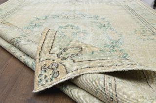 Circlet - Moss Green Vintage Oushak Carpet - Thumbnail