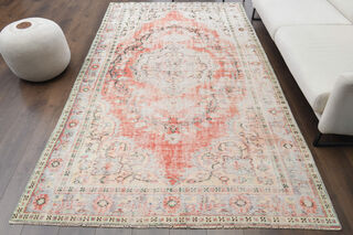 6x10 Feet - Distressed Vintage Area Rug - Thumbnail