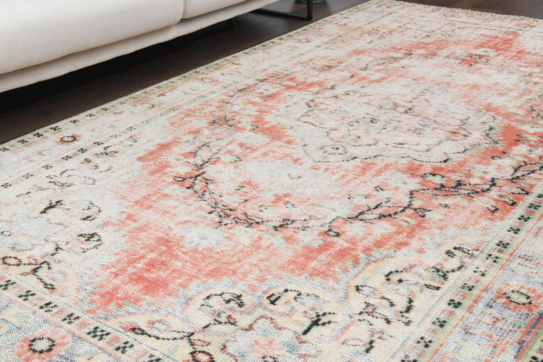 6x10 Feet - Distressed Vintage Area Rug