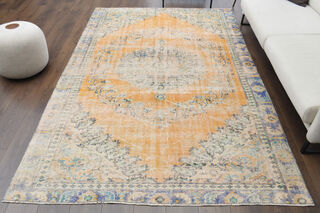 Mid-20th Century Area Handwoven Wool Rug - Thumbnail