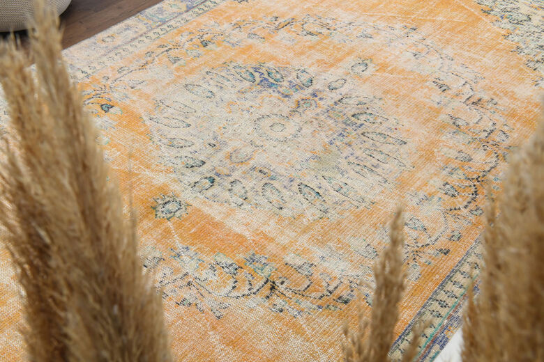 Mid-20th Century Area Handwoven Wool Rug