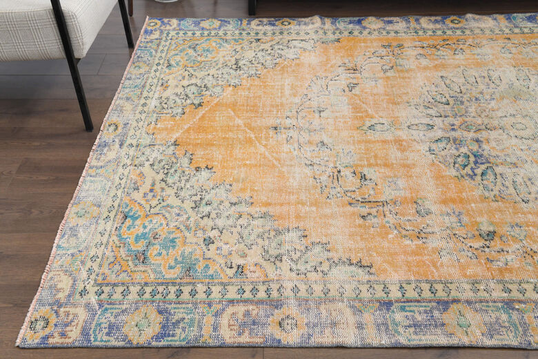 Mid-20th Century Area Handwoven Wool Rug