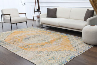 Mid-20th Century Area Anatolian Handwoven Wool Rug - Thumbnail