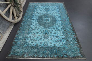 Blue Pattern Area Rug - Thumbnail