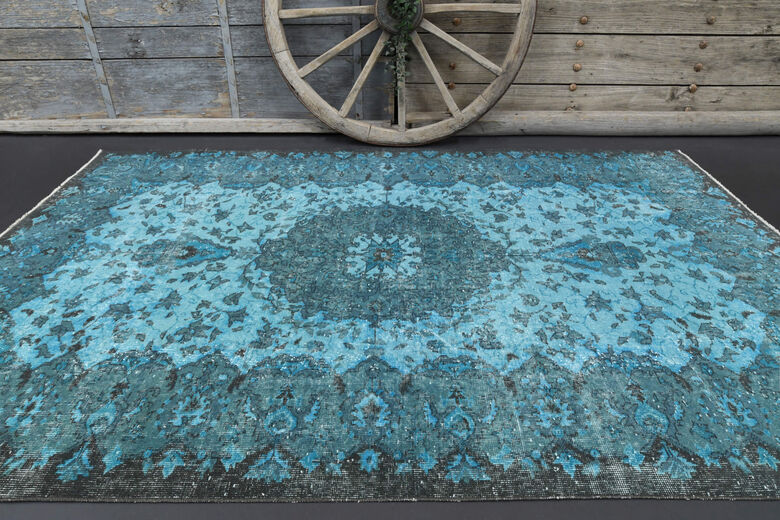 Blue Pattern Area Rug