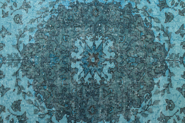 Blue Pattern Area Rug